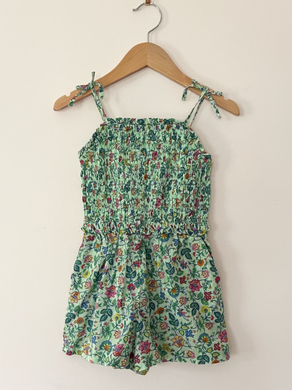 POLO RALPH LAUREN EUC Paisley Floral Smocked Romper